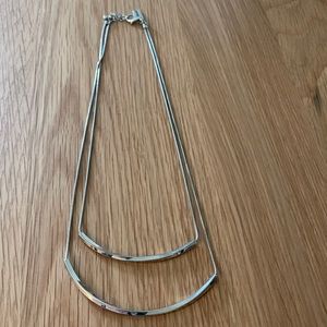 Sliver necklace duet